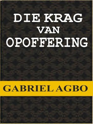 cover image of Die Krag van Opoffering